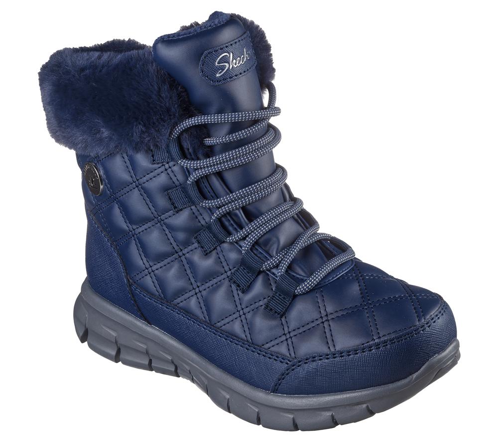 Women Skechers Waterproof: Synergy - Pure Wonder Boots Navy  USA |  6241-TUKYJ