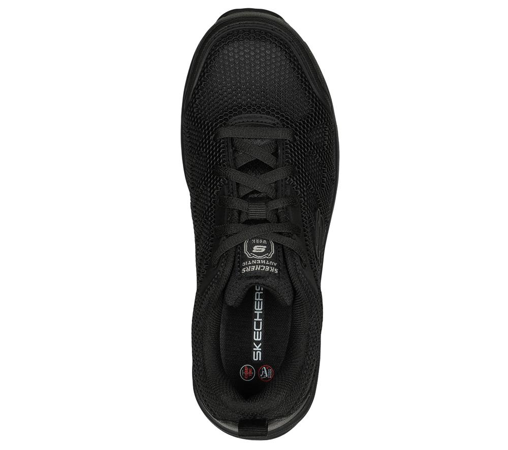 Women Skechers Work: Bulklin - Ayak Comp Toe Work Shoes Black  USA |  6234-LGAZK