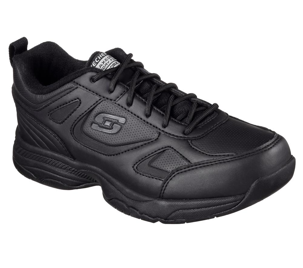 Women Skechers Work Relaxed Fit: Dighton - Bricelyn SR Lace Up Shoes Black  USA |  3104-MUIRJ