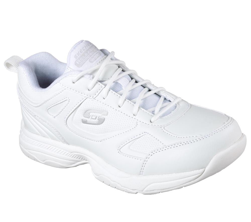 Women Skechers Work Relaxed Fit: Dighton - Bricelyn SR Work Shoes White  USA |  3451-YXKGF