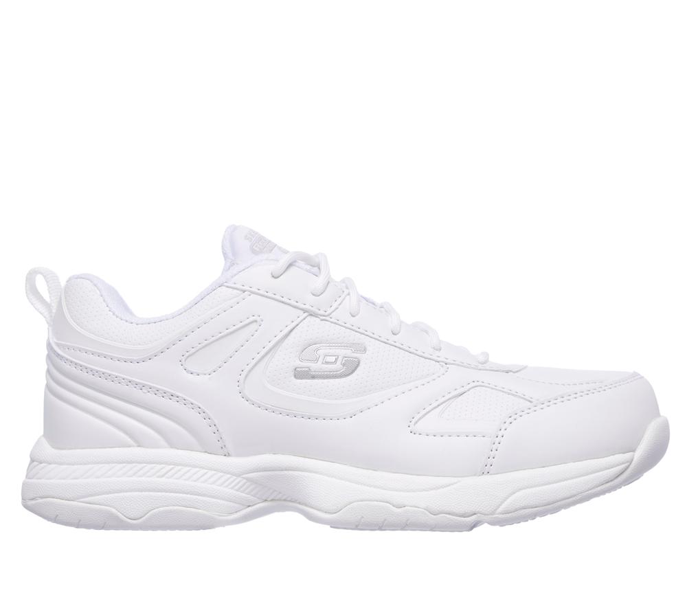 Women Skechers Work Relaxed Fit: Dighton - Bricelyn SR Work Shoes White  USA |  3451-YXKGF