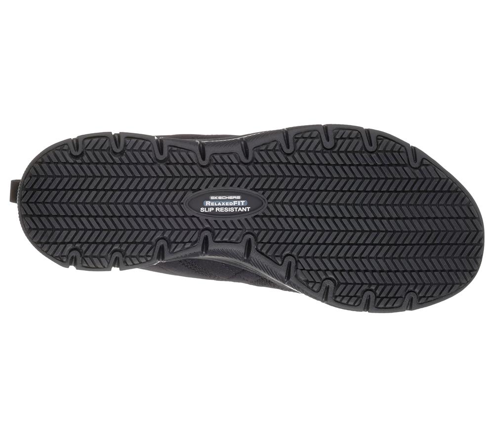 Women Skechers Work Relaxed Fit: Ghenter - Srelt SR Work Shoes Black  USA |  7204-IAZHV