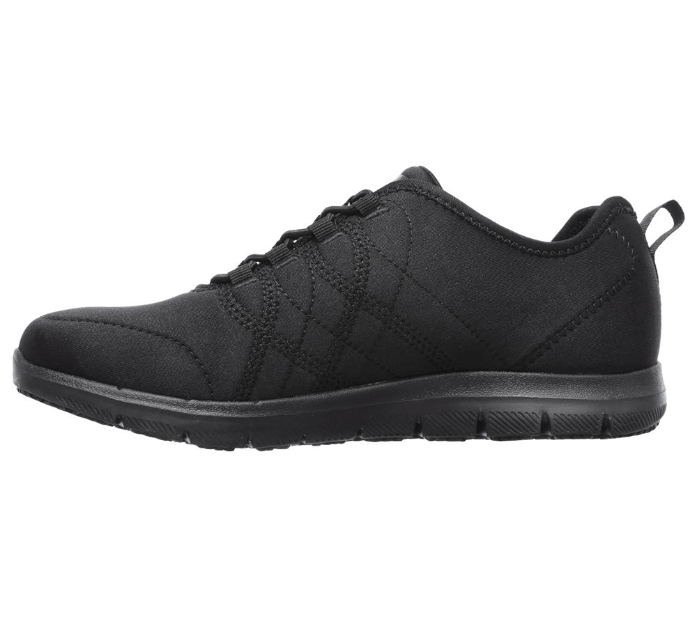 Women Skechers Work Relaxed Fit: Ghenter - Srelt SR Work Shoes Black  USA |  7204-IAZHV
