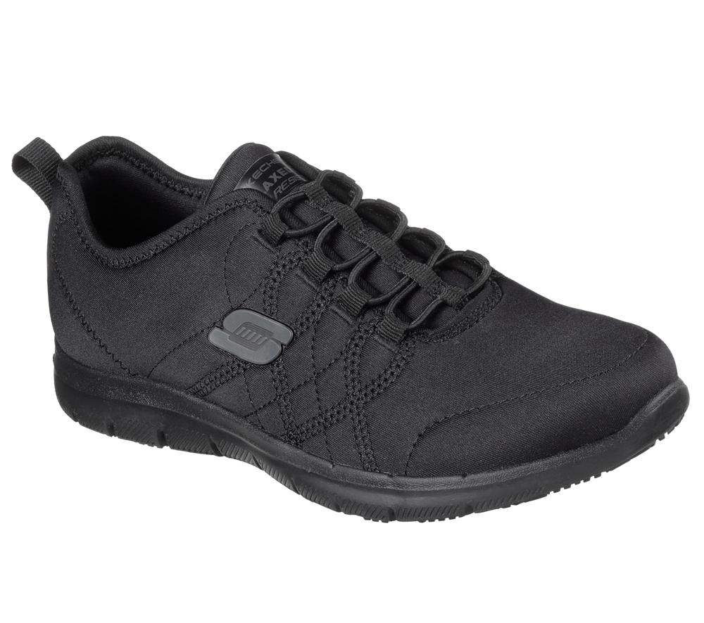 Women Skechers Work Relaxed Fit: Ghenter - Srelt SR Work Shoes Black  USA |  7204-IAZHV
