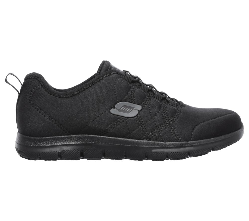 Women Skechers Work Relaxed Fit: Ghenter - Srelt SR Work Shoes Black  USA |  7204-IAZHV