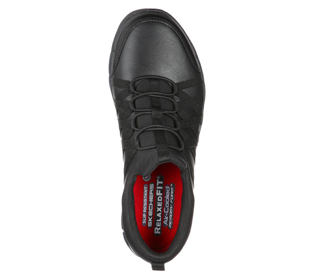 Women Skechers Work Relaxed Fit: Ghenter - Dagsby SR Work Shoes Black  USA |  4310-EVUDR