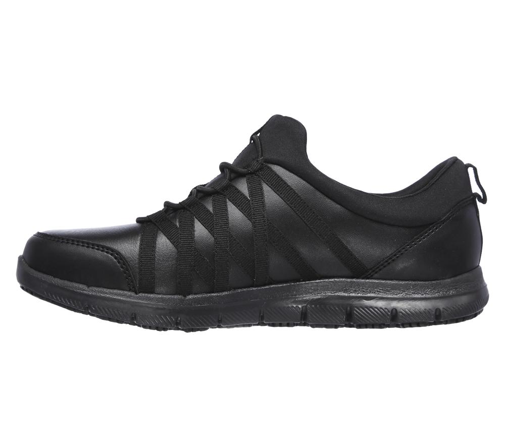 Women Skechers Work Relaxed Fit: Ghenter - Dagsby SR Work Shoes Black  USA |  4310-EVUDR