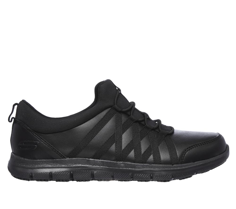 Women Skechers Work Relaxed Fit: Ghenter - Dagsby SR Work Shoes Black  USA |  4310-EVUDR