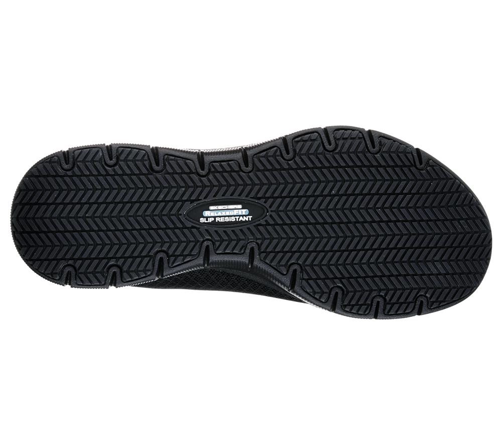 Women Skechers Work Relaxed Fit: Ghenter - Bronaugh SR Sneakers Black  USA |  7501-KLESR
