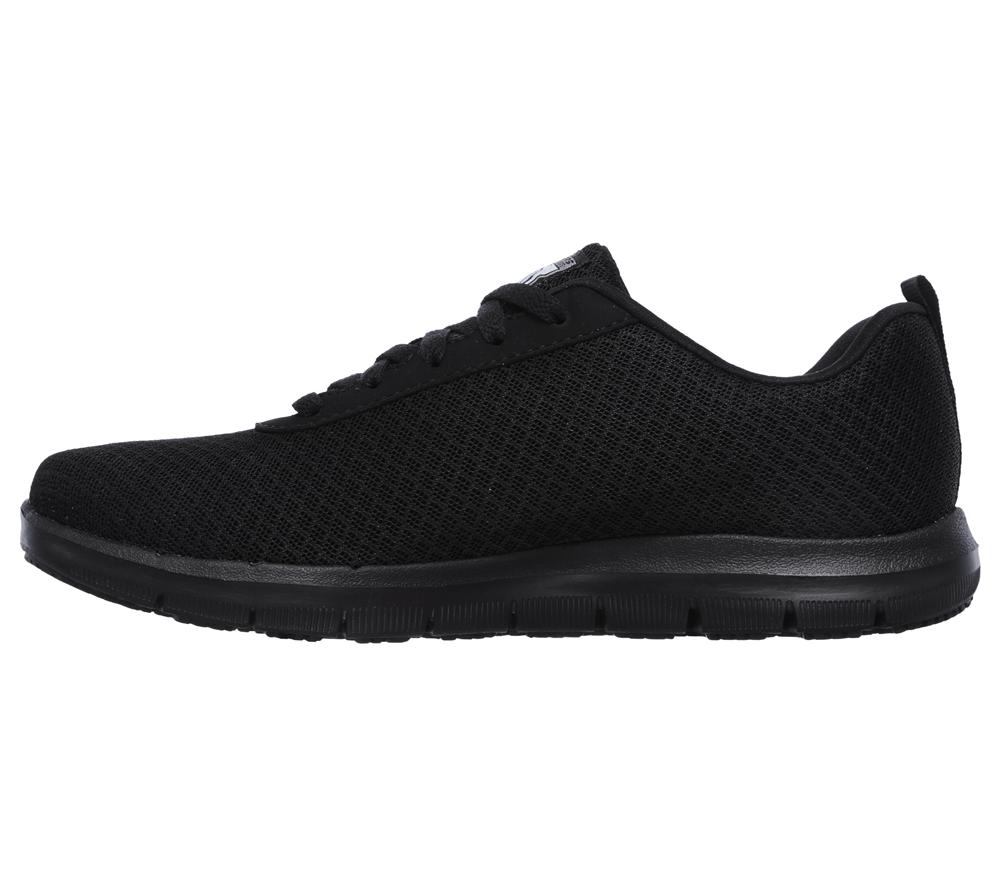 Women Skechers Work Relaxed Fit: Ghenter - Bronaugh SR Sneakers Black  USA |  7501-KLESR