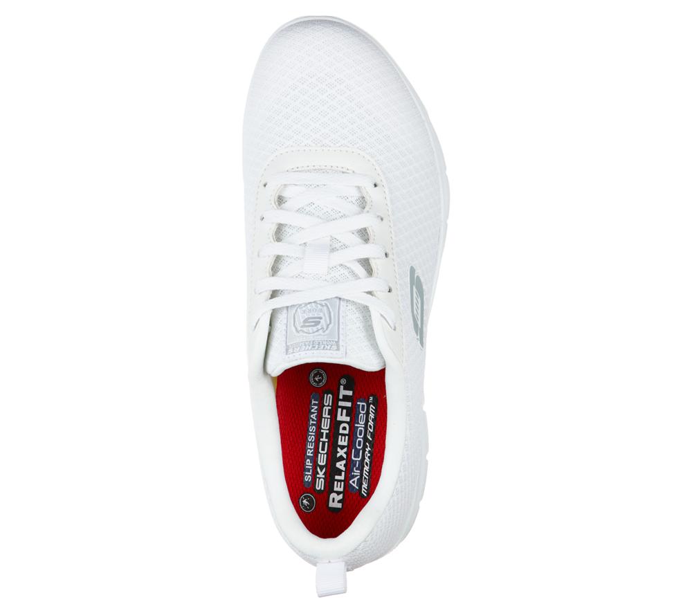 Women Skechers Work Relaxed Fit: Ghenter - Bronaugh SR Work Shoes White  USA |  4683-MHUIX