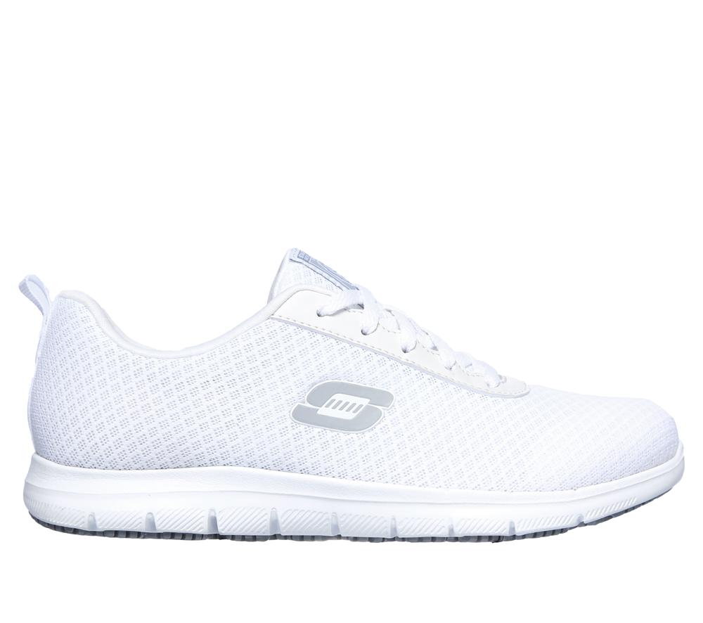 Women Skechers Work Relaxed Fit: Ghenter - Bronaugh SR Work Shoes White  USA |  4683-MHUIX