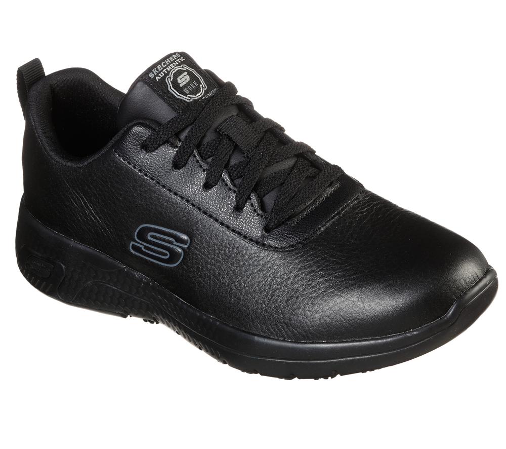 Women Skechers Work Relaxed Fit: Marsing - Gmina SR Work Shoes Black  USA |  4793-KISWJ