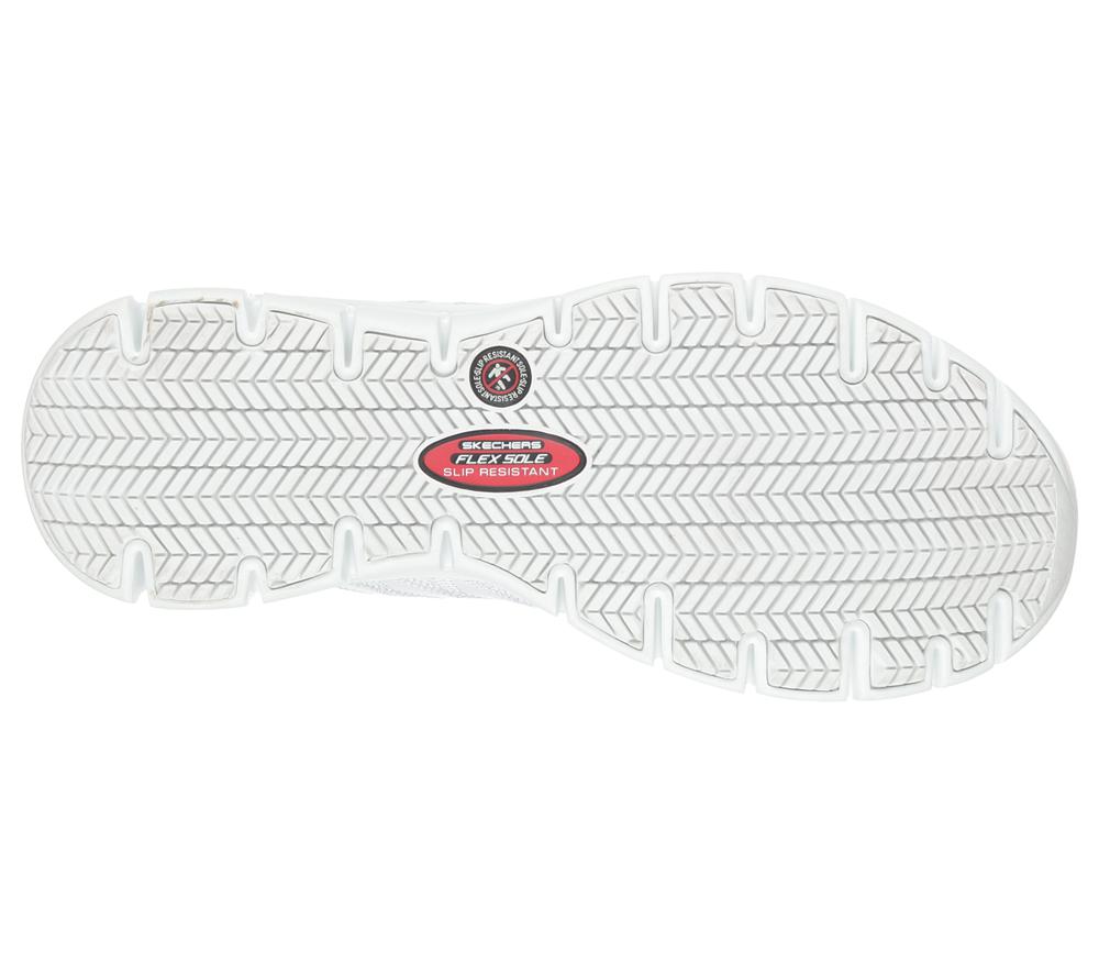 Women Skechers Work Relaxed Fit: Sure Track - Erath SR Work Shoes White  USA |  8216-HFNQP