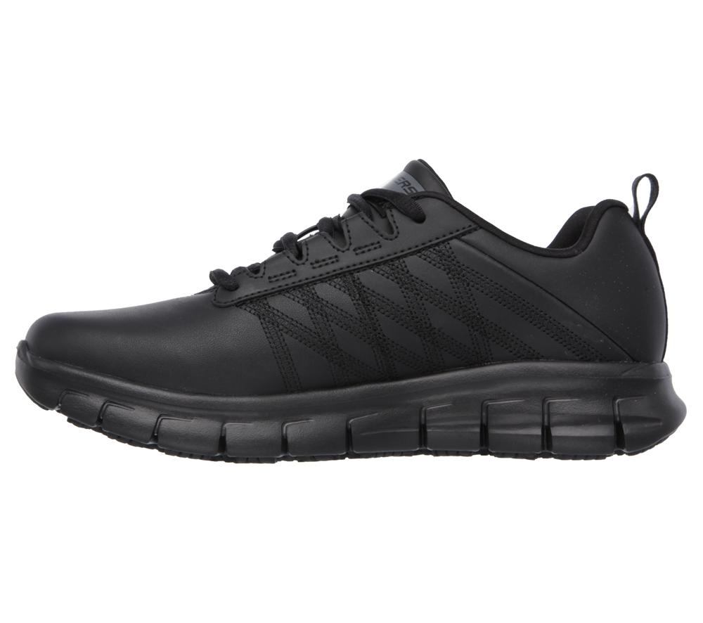 Women Skechers Work Relaxed Fit: Sure Track - Erath SR Work Shoes Black  USA |  4250-SMOZW