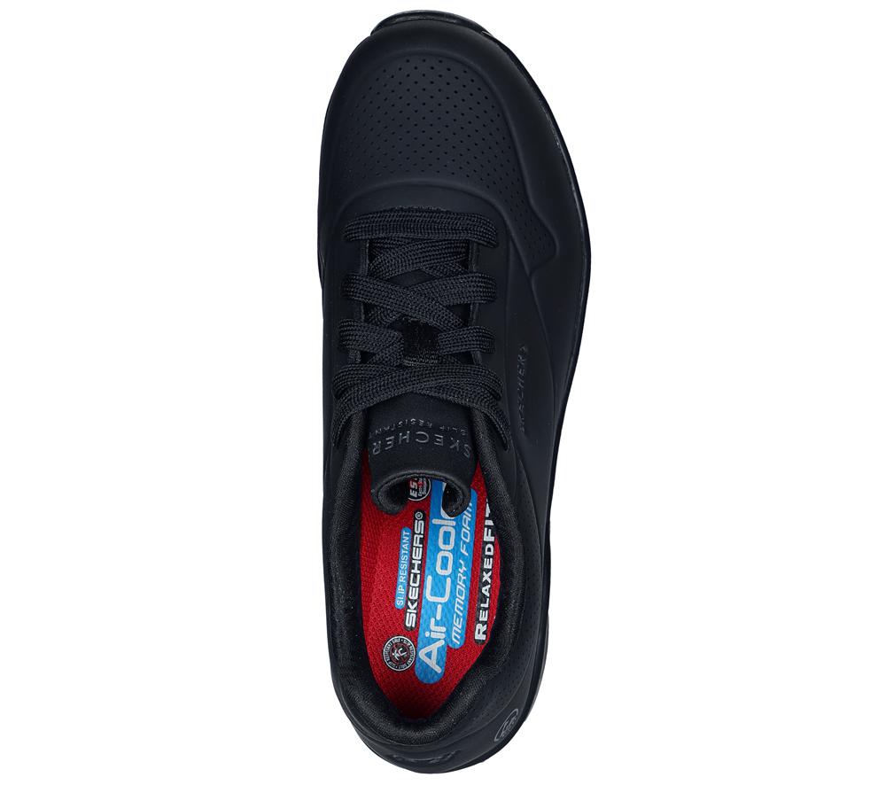 Women Skechers Work: Uno SR Sneakers Black  USA |  1296-KOATG
