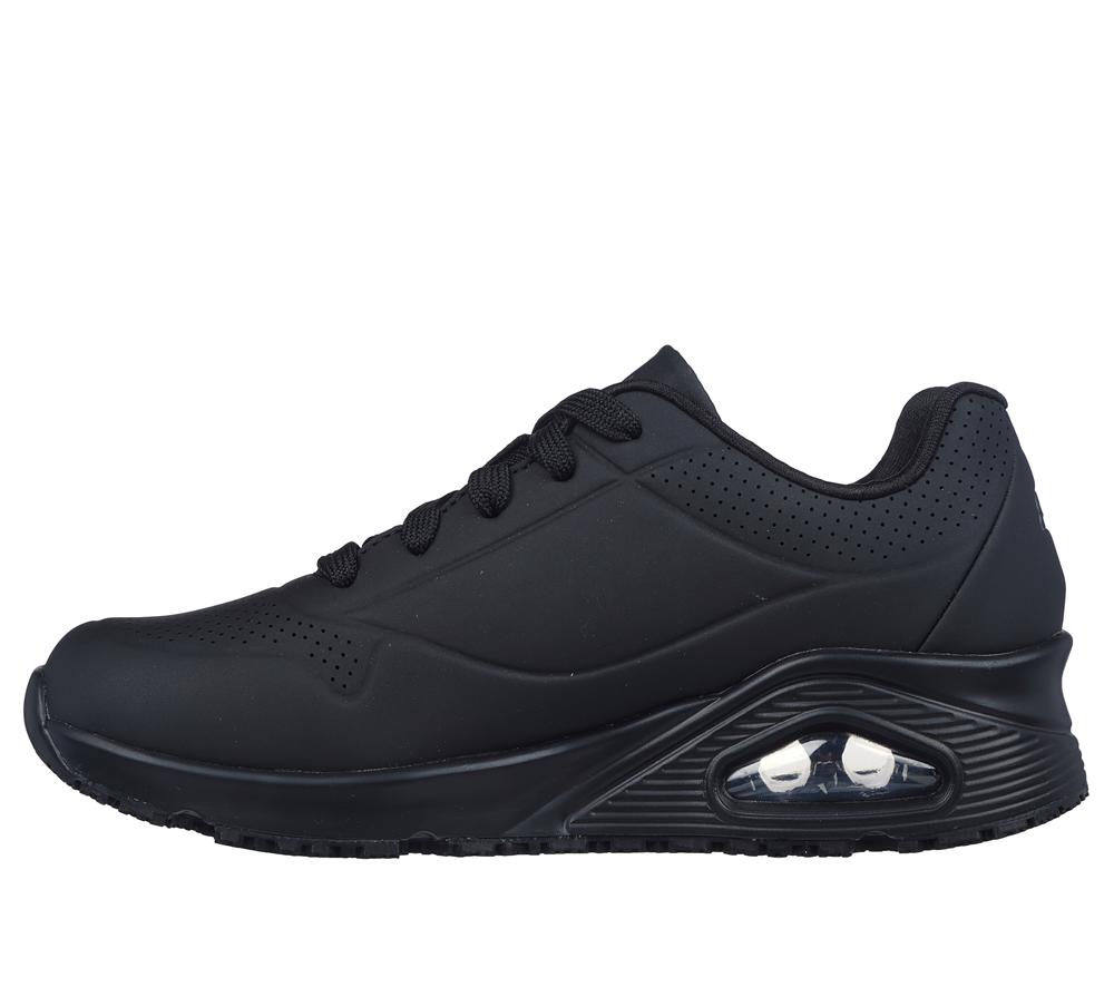 Women Skechers Work: Uno SR Sneakers Black  USA |  1296-KOATG