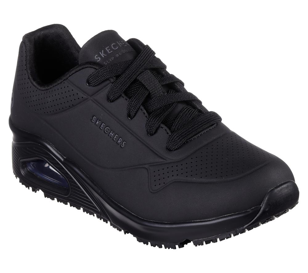 Women Skechers Work: Uno SR Sneakers Black  USA |  1296-KOATG
