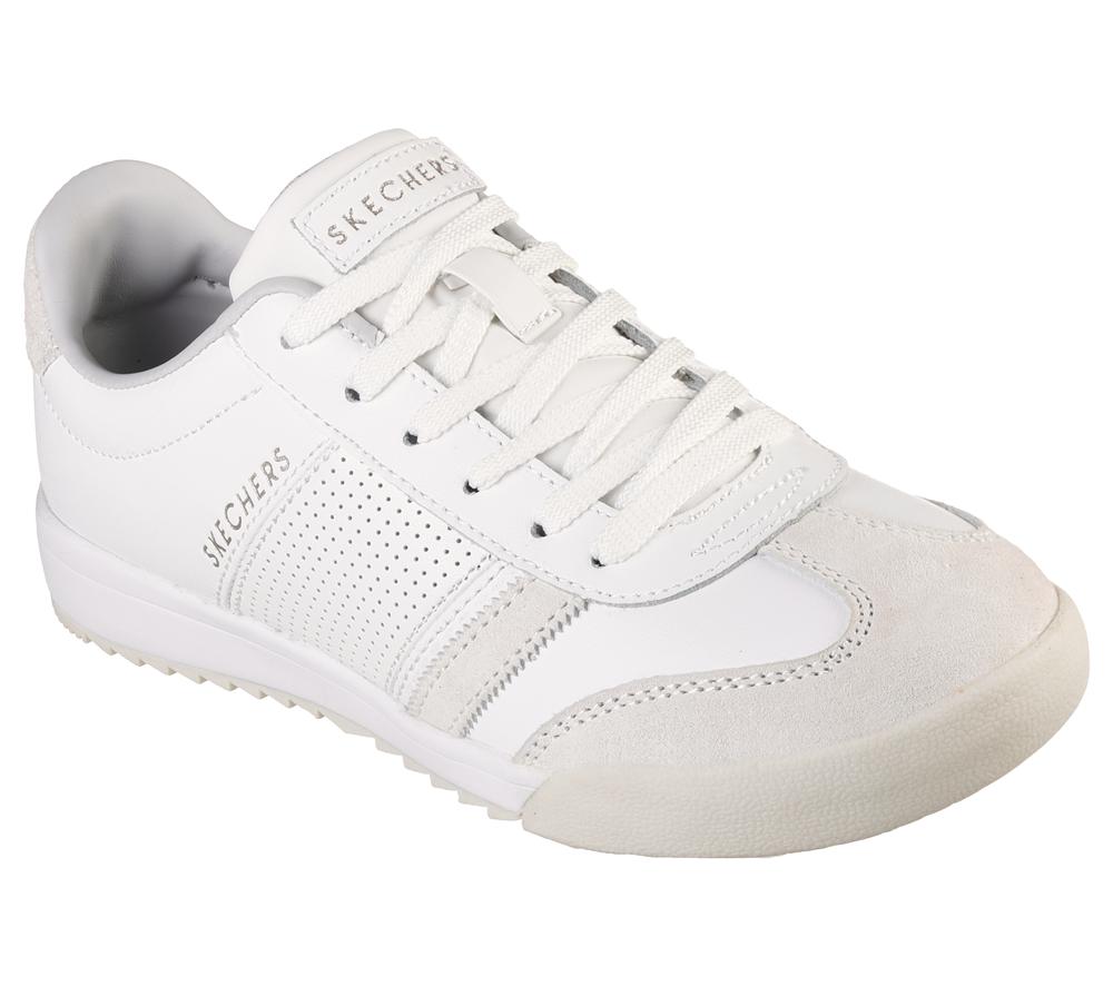 Women Skechers Zinger 2.0 - Fresh Lace Up Shoes White  USA |  9786-DOHPT