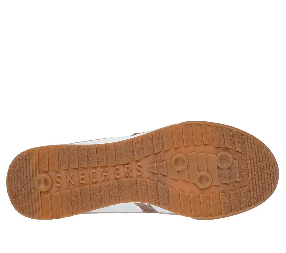 Women Skechers Zinger - Metallic Roads Lace Up Shoes White / Rose Gold  USA |  0867-JZGCP