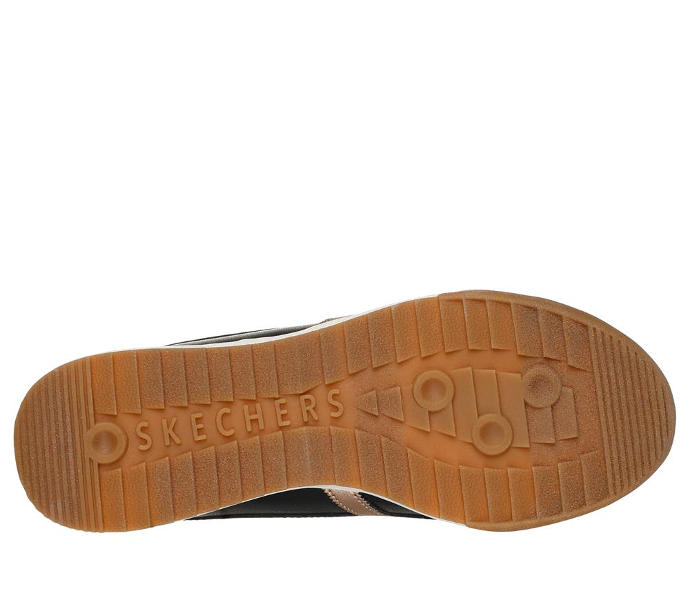 Women Skechers Zinger - Metallic Roads Lace Up Shoes Black / Rose Gold  USA |  5327-ISTPX