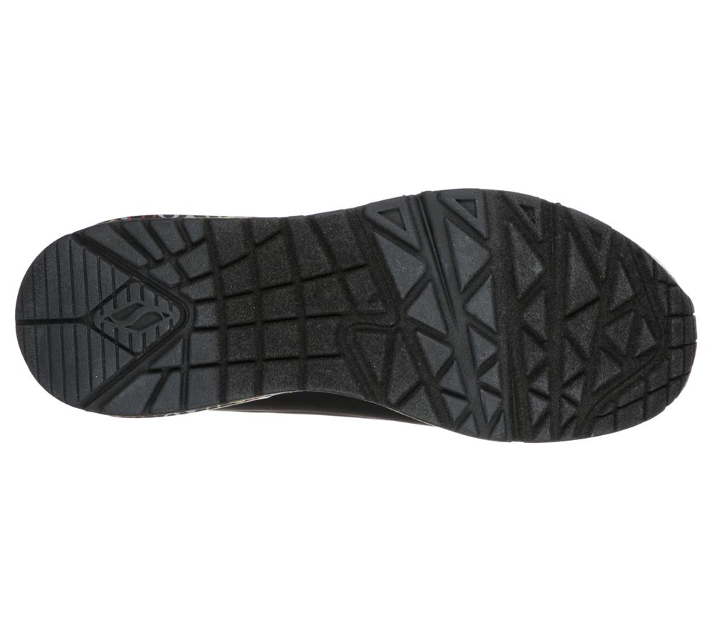 Women Skechers x JGoldcrown: Uno - Loving Love Lace Up Shoes Black  USA |  0731-ARTVL