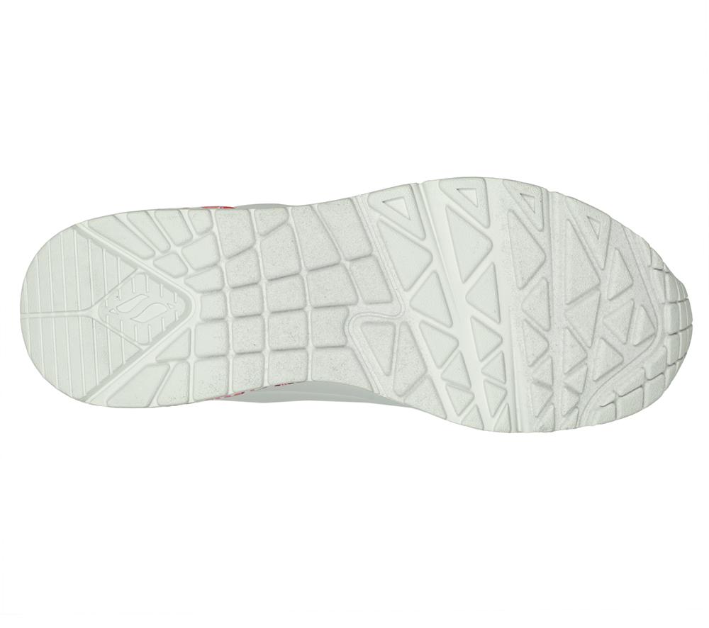 Women Skechers x JGoldcrown: Uno - Loving Love Sneakers White / Red / Pink  USA |  8230-MTPQI