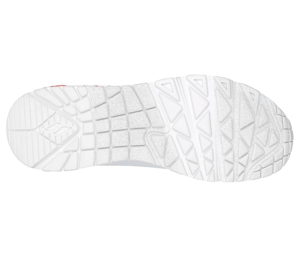 Women Skechers x JGoldcrown: Uno - Spread the Love Sneakers White / Red / Pink  USA |  0935-NSUGR