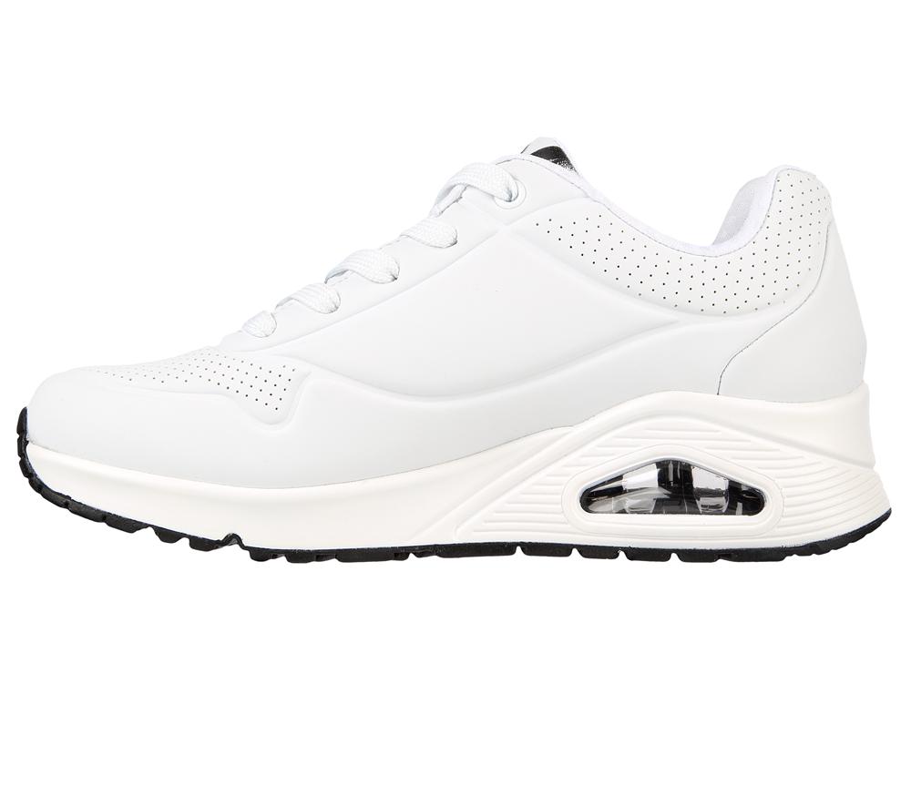 Women Skechers x JGoldcrown: Uno - Spread the Love Sneakers White / Blue / Gray  USA |  1625-FCGOA